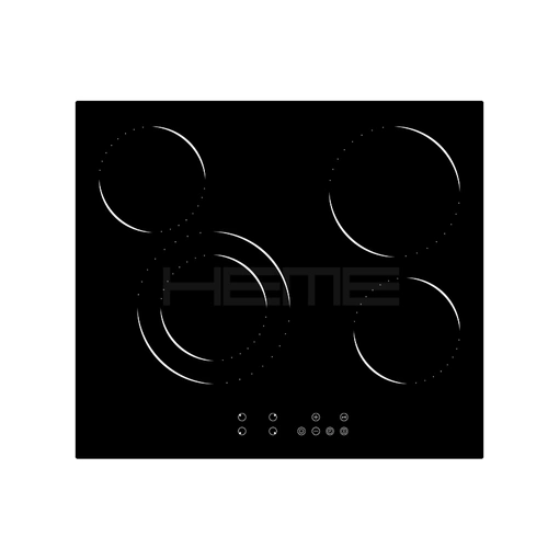 Guangdong factory 4 burner ceramic glass touch screen control electric infrared cooker